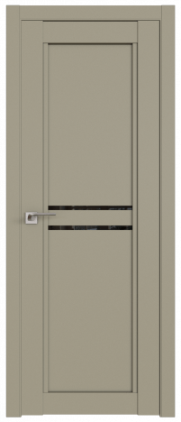 Межкомнатная дверь ProfilDoors 2.75U Цвет:Шеллгрей, Остекление:Триплекс чёрный