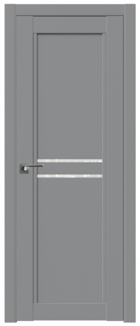 Межкомнатная дверь ProfilDoors 2.75U Цвет:манхэттен, Остекление:Триплекс белый