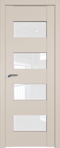 Межкомнатная дверь ProfilDoors 46U Цвет:Санд, Остекление:Белый триплекс
