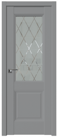 Межкомнатная дверь ProfilDoors  67.2U Цвет:манхэттен, Остекление:Ромб
