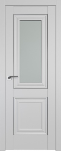 Межкомнатная дверь ProfilDoors 28U Цвет:манхэттен, Остекление:Матовое, Молдинг:Серебро