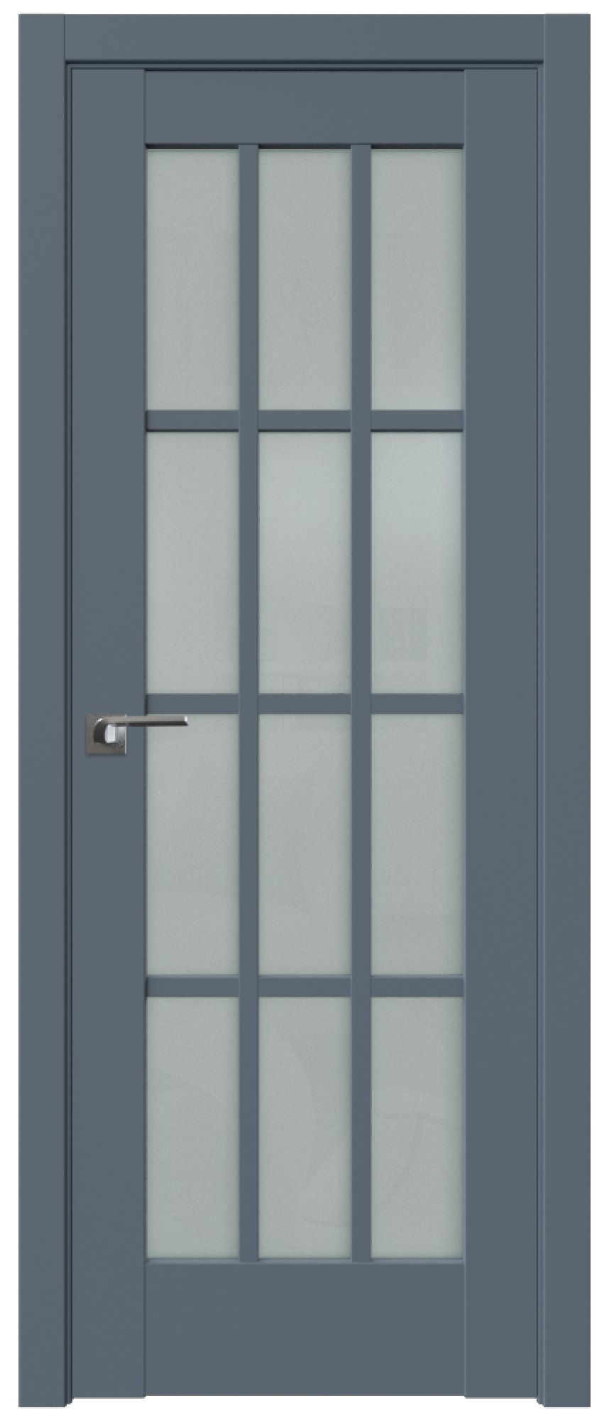 Дверь ProfilDoors Серия U модель 102U Цвет:Антрацит, Остекление:Стекло матовое