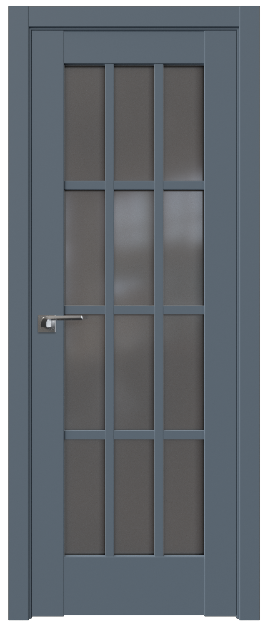 Дверь ProfilDoors Серия U модель 102U Цвет:Антрацит, Остекление:Графит