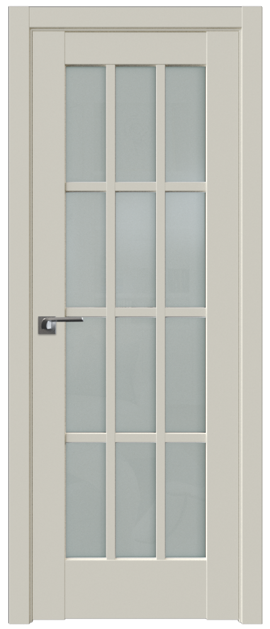 Дверь ProfilDoors Серия U модель 102U Цвет:Магнолия Сатинат, Остекление:Стекло матовое
