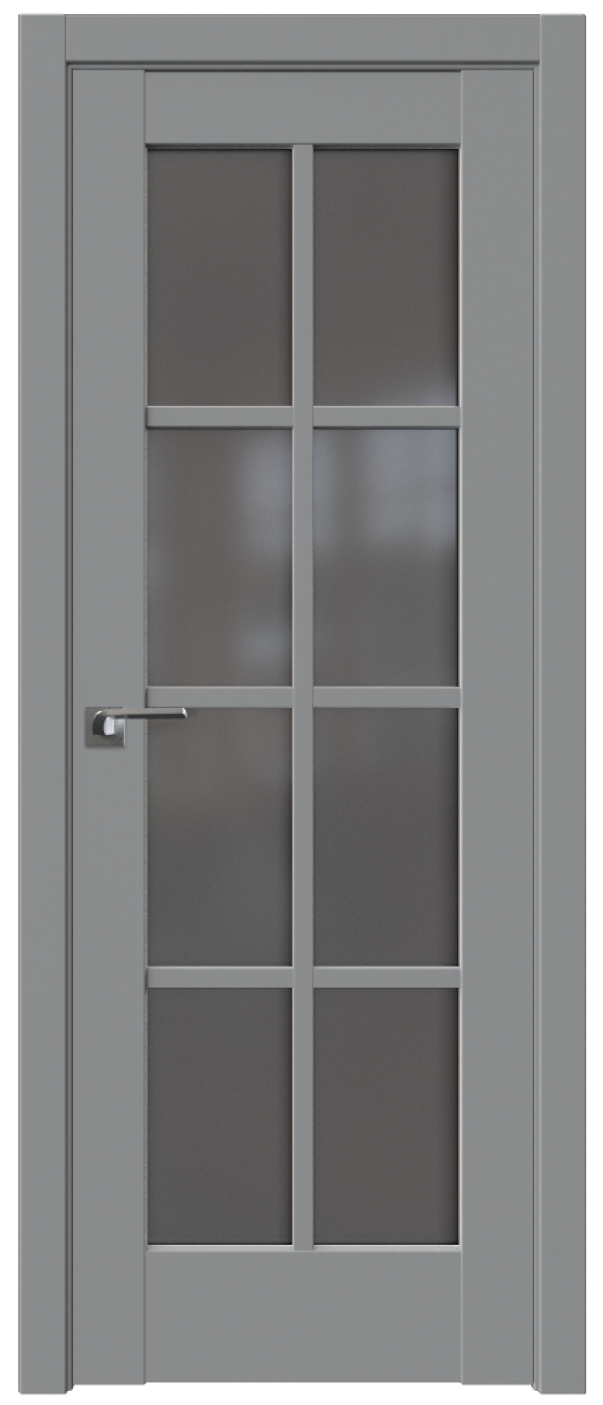 Дверь ProfilDoors Серия U модель 101U Цвет:манхэттен, Остекление:Графит