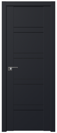 Межкомнатная дверь ProfilDoors 2.80U Цвет:Чёрный матовый, Остекление:Триплекс чёрный