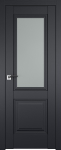 Межкомнатная дверь ProfilDoors 81U Цвет:Чёрный матовый, Остекление:Матовое