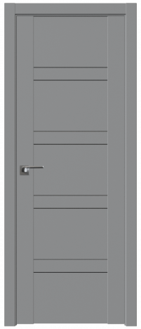 Межкомнатная дверь ProfilDoors 2.80U Цвет:манхэттен, Остекление:Триплекс чёрный