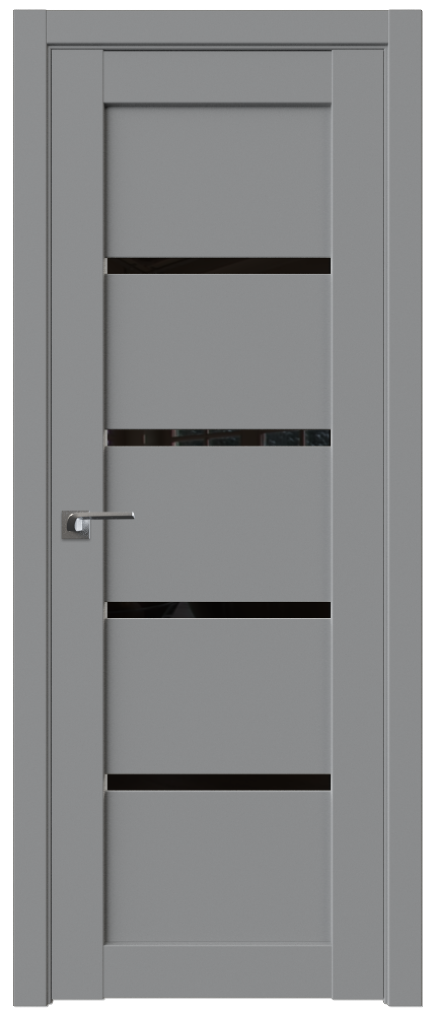 Дверь ProfilDoors Серия U модель 2.09U Цвет:манхэттен, Остекление:Триплекс чёрный