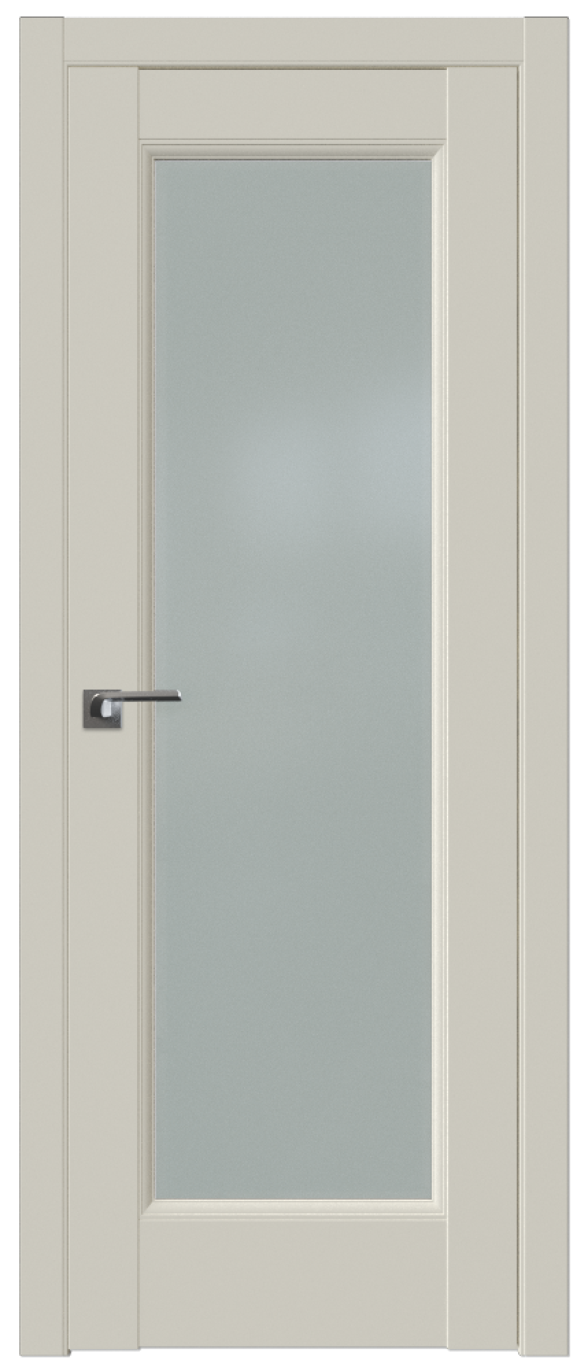 Дверь ProfilDoors Серия U модель 92U Цвет:Магнолия Сатинат, Остекление:Стекло матовое