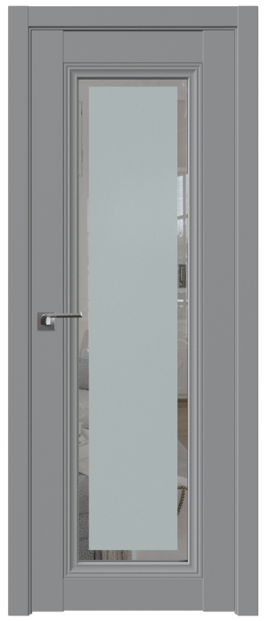 Дверь ProfilDoors Серия U модель 2.101U Цвет:манхэттен, Остекление:SQUARE МАТОВОЕ