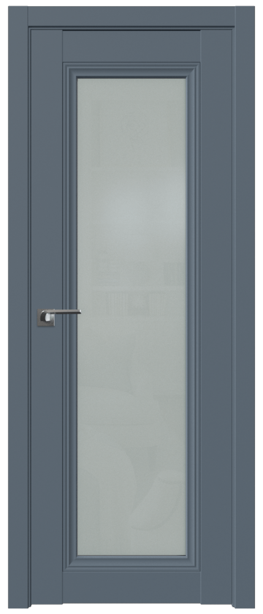 Дверь ProfilDoors Серия U модель 2.101U Цвет:Антрацит, Остекление:Стекло матовое