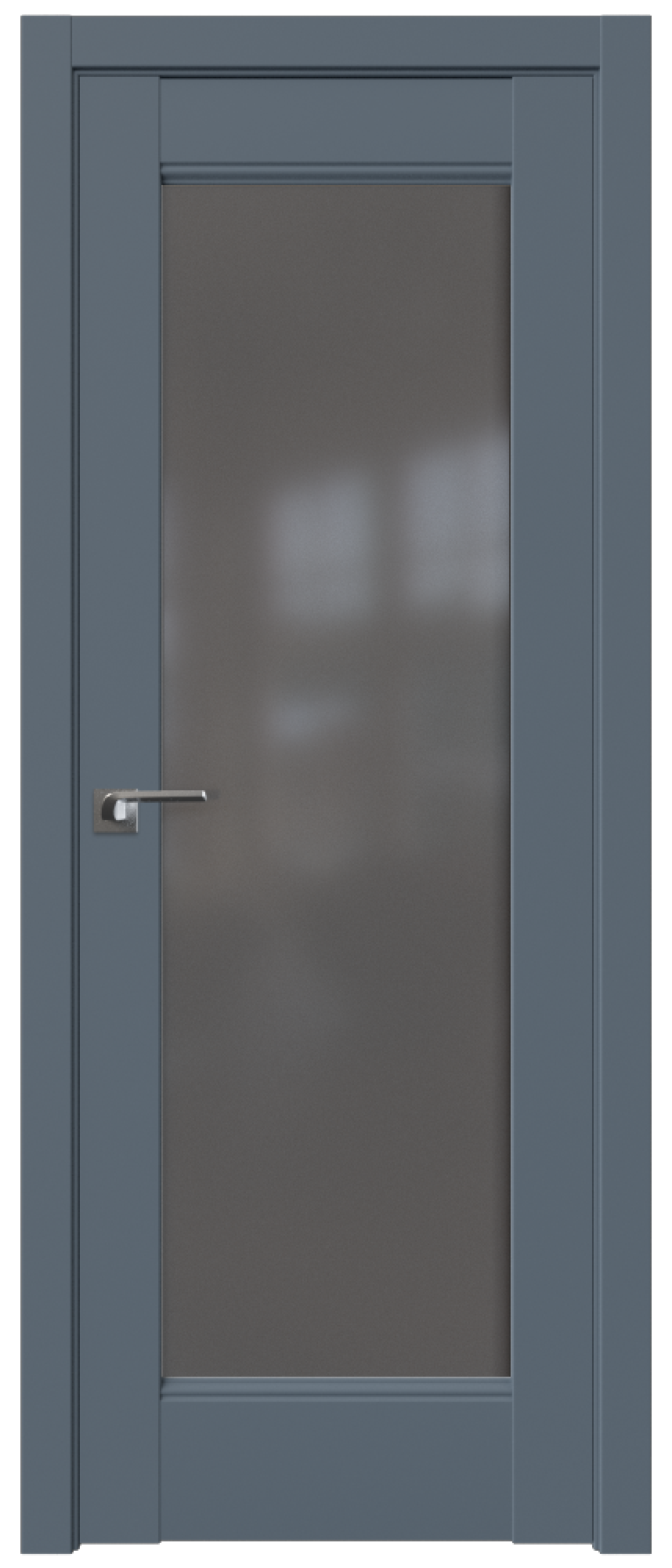 Дверь ProfilDoors Серия U модель 107U Цвет:Антрацит, Остекление:Графит