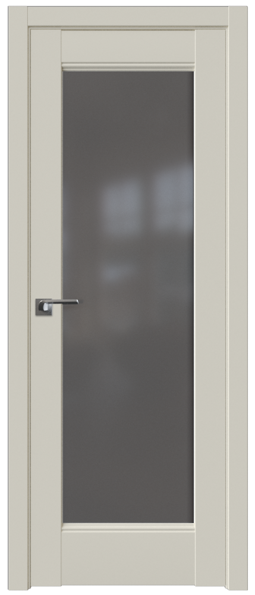 Дверь ProfilDoors Серия U модель 107U Цвет:Магнолия Сатинат, Остекление:Графит