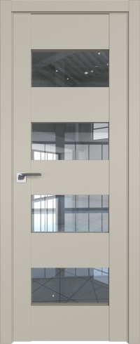 Межкомнатная дверь ProfilDoors 46U Цвет:Шеллгрей, Остекление:Прозрачное