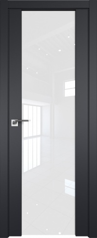 Межкомнатная дверь ProfilDoors 8U Цвет:Чёрный матовый, Остекление:Триплекс белый
