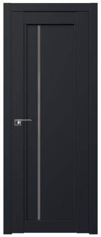 Дверь ProfilDoors Серия U модель 2.70U Цвет:Чёрный матовый, Остекление:Графит