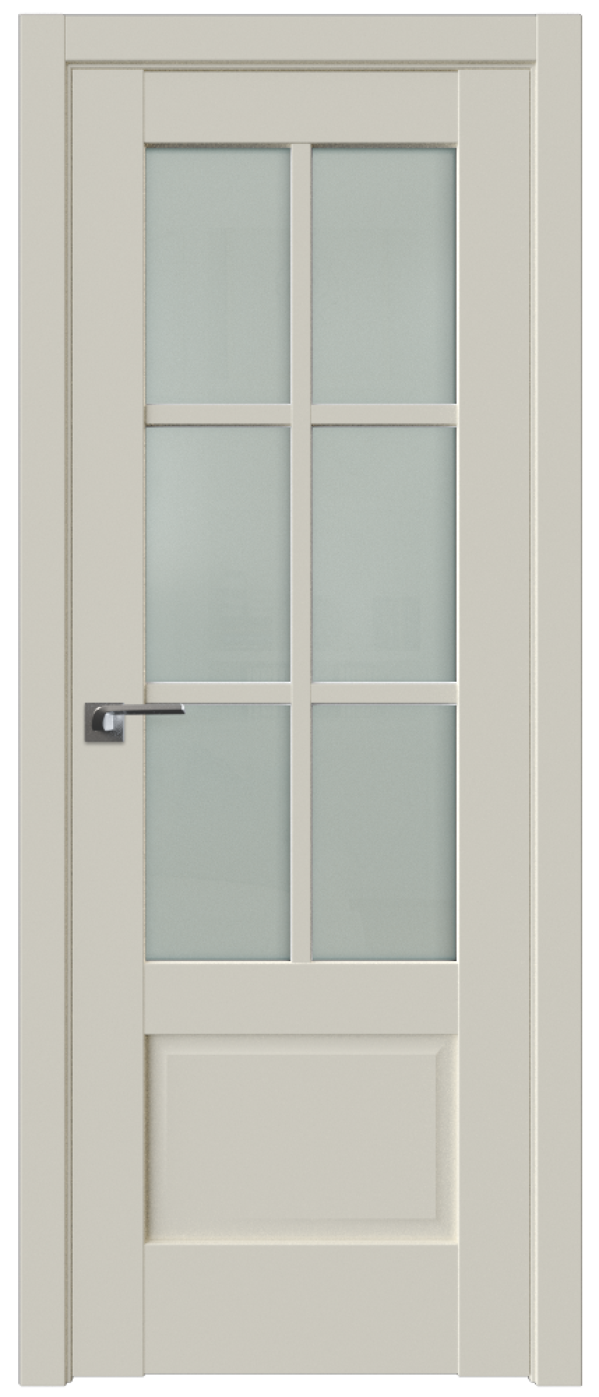 Дверь ProfilDoors Серия U модель 103U Цвет:Магнолия Сатинат, Остекление:Стекло матовое