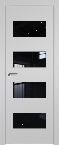 Межкомнатная дверь ProfilDoors 46U Цвет:манхэттен, Остекление:Черный триплекс