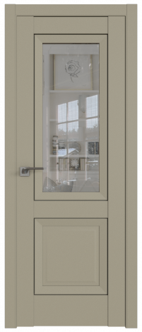 Межкомнатная дверь ProfilDoors 2.88U Цвет:Шеллгрей, Остекление:Прозрачное