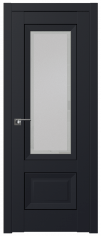 Межкомнатная дверь ProfilDoors  2.90U Цвет:Чёрный матовый, Остекление:Нео