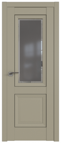 Межкомнатная дверь ProfilDoors 2.88U Цвет:Шеллгрей, Остекление:SQUARE ГРАФИТ