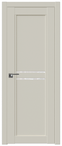 Межкомнатная дверь ProfilDoors 2.75U Цвет:Магнолия Сатинат, Остекление:Триплекс белый