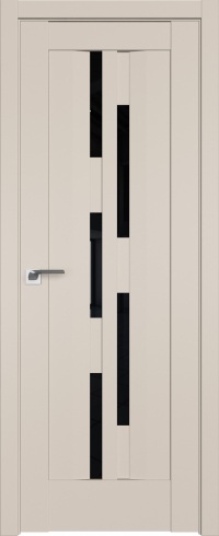 Межкомнатная дверь ProfilDoors 30U Цвет:Санд, Остекление:Триплекс чёрный