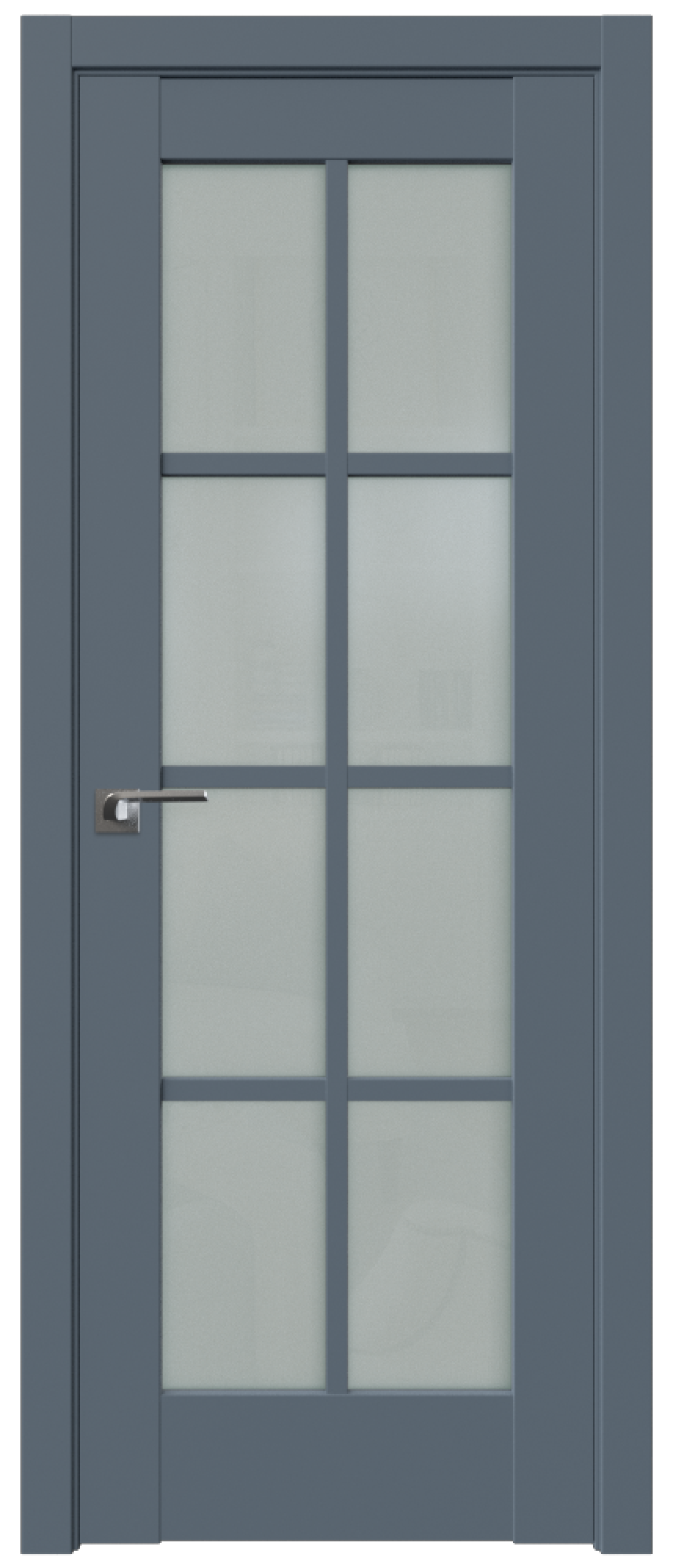 Дверь ProfilDoors Серия U модель 101U Цвет:Антрацит, Остекление:Стекло матовое