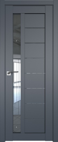Межкомнатная дверь ProfilDoors 37U Цвет:Антрацит, Остекление:Прозрачное