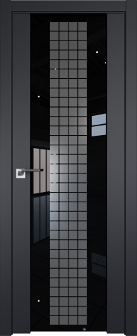 Межкомнатная дверь ProfilDoors 8U Цвет:Чёрный матовый, Остекление:Futura