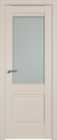 Межкомнатная дверь ProfilDoors 2U Цвет:Санд, Остекление:Матовое