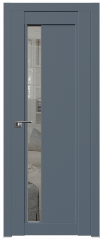 Дверь ProfilDoors Серия U модель 2.71U Цвет:Антрацит, Остекление:Прозрачное