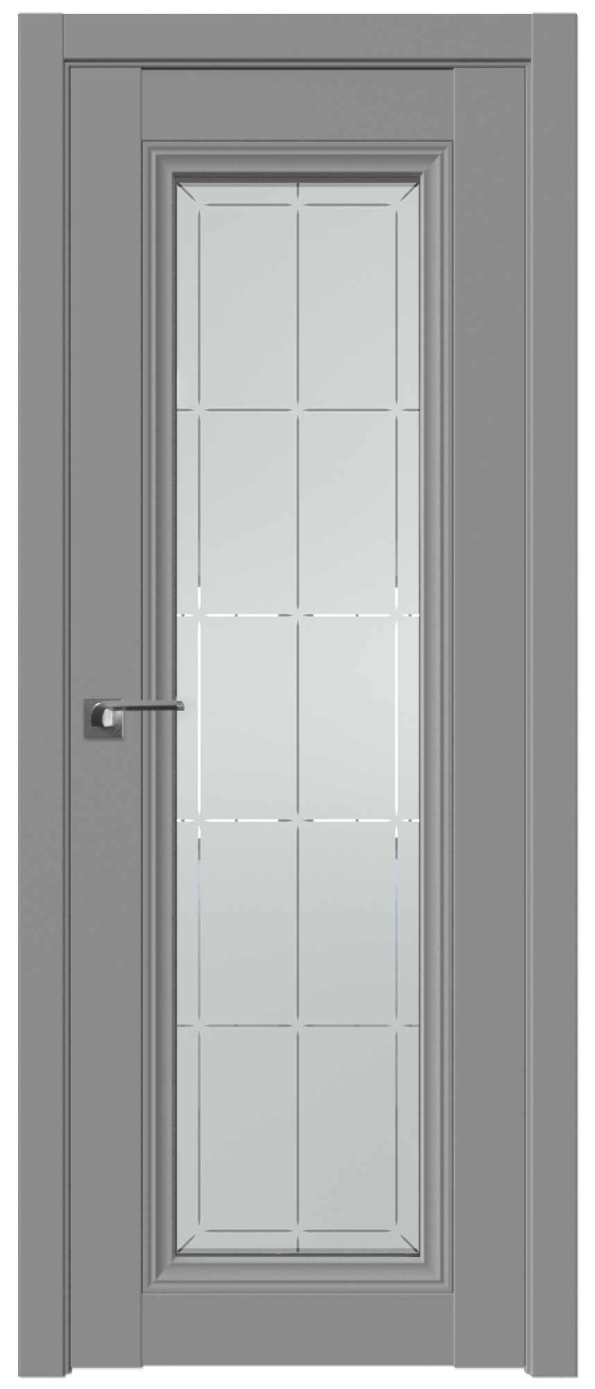 Дверь ProfilDoors Серия U модель 2.101U Цвет:манхэттен, Остекление:Гравировка 10