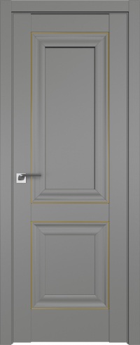 Межкомнатная дверь ProfilDoors 27U Цвет:Грей, Молдинг:Золото