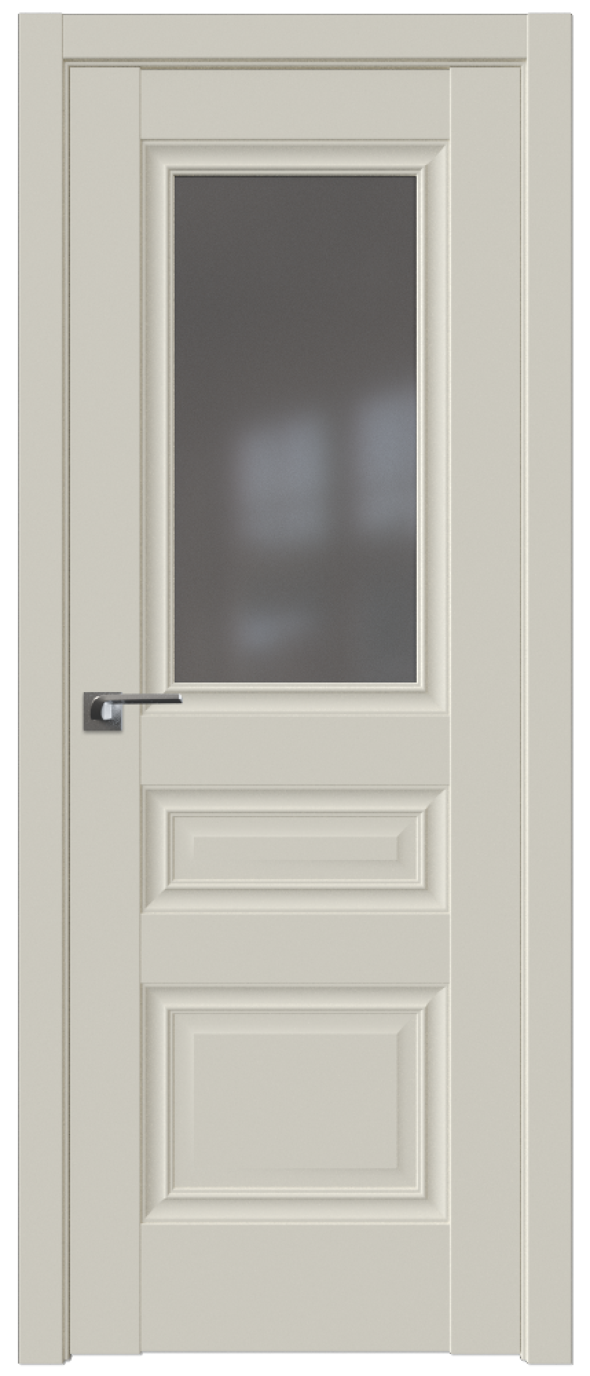 Дверь ProfilDoors Серия U модель 2.39U Цвет:Магнолия Сатинат, Остекление:Графит