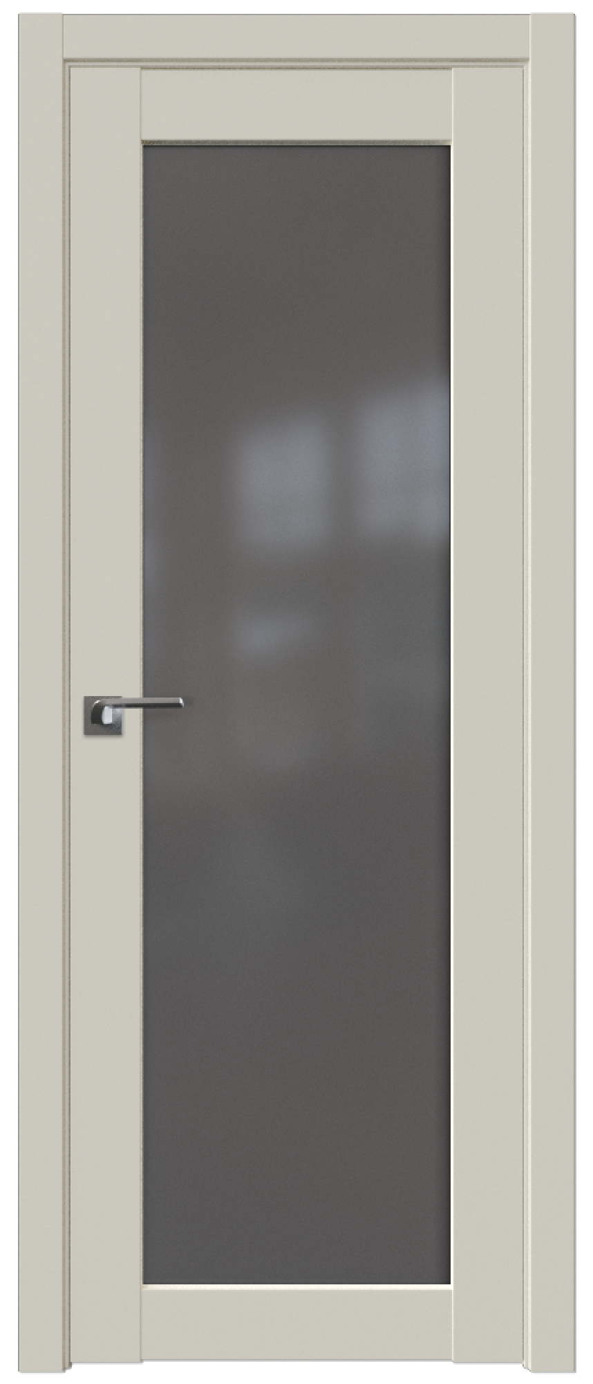 Дверь ProfilDoors Серия U модель 2.19U Цвет:Магнолия Сатинат, Остекление:Графит