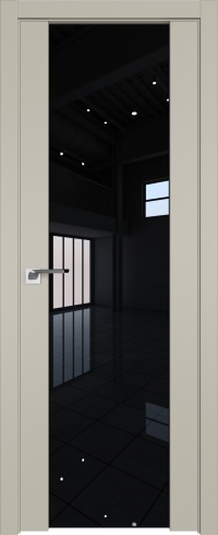 Межкомнатная дверь ProfilDoors 8U Цвет:Шеллгрей, Остекление:Триплекс чёрный