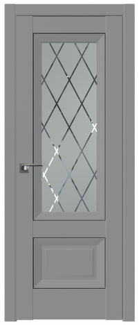 Межкомнатная дверь ProfilDoors  2.90U Цвет:манхэттен, Остекление:Ромб
