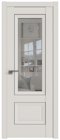 Межкомнатная дверь ProfilDoors  2.90U Цвет:Дарквайт, Остекление:Прозрачное