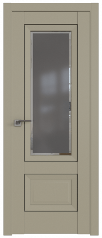 Межкомнатная дверь ProfilDoors  2.90U Цвет:Шеллгрей, Остекление:SQUARE ГРАФИТ