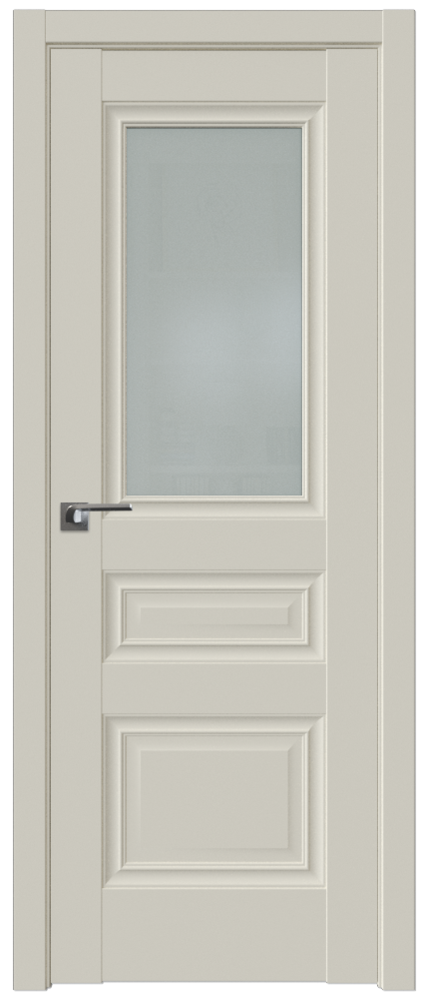 Дверь ProfilDoors Серия U модель 2.39U Цвет:Магнолия Сатинат, Остекление:Стекло матовое