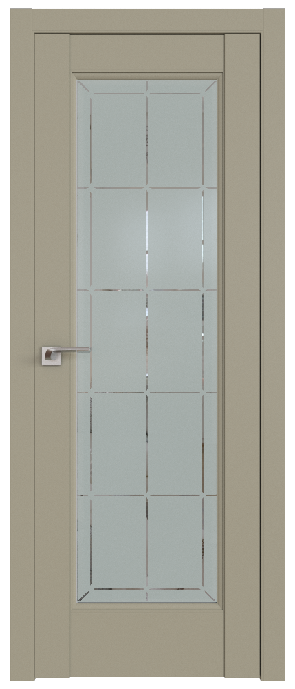 Дверь ProfilDoors Серия U модель 92U Цвет:Шеллгрей, Остекление:Гравировка 10