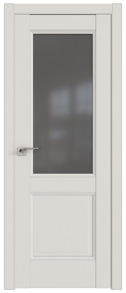Дверь ProfilDoors Серия U модель 90U Цвет:Дарквайт, Остекление:Графит