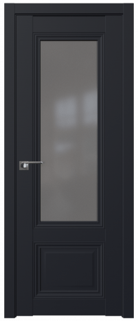 Межкомнатная дверь ProfilDoors  2.103U Цвет:Чёрный матовый, Остекление:Графит