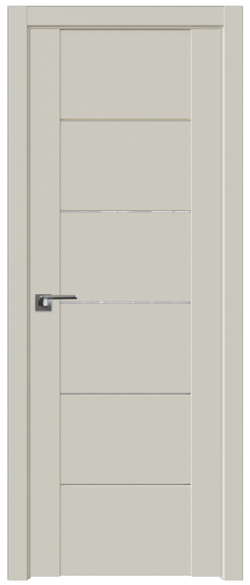 Дверь ProfilDoors Серия U модель 99U Цвет:Магнолия Сатинат, Остекление:Триплекс белый