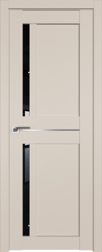Межкомнатная дверь ProfilDoors 19U Цвет:Санд, Остекление:Черный триплекс