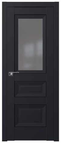 Межкомнатная дверь ProfilDoors 2.94U Цвет:Чёрный матовый, Остекление:Графит