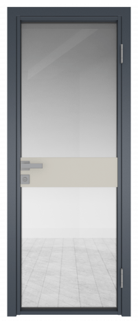 Межкомнатная дверь ProfilDoors 6AG Цвет:Антрацит (RAL7012 МУАР), Остекление:Прозрачное