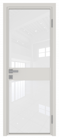 Межкомнатная дверь ProfilDoors 6AG Цвет:ДаркВайт (ламинация), Остекление:Белый триплекс